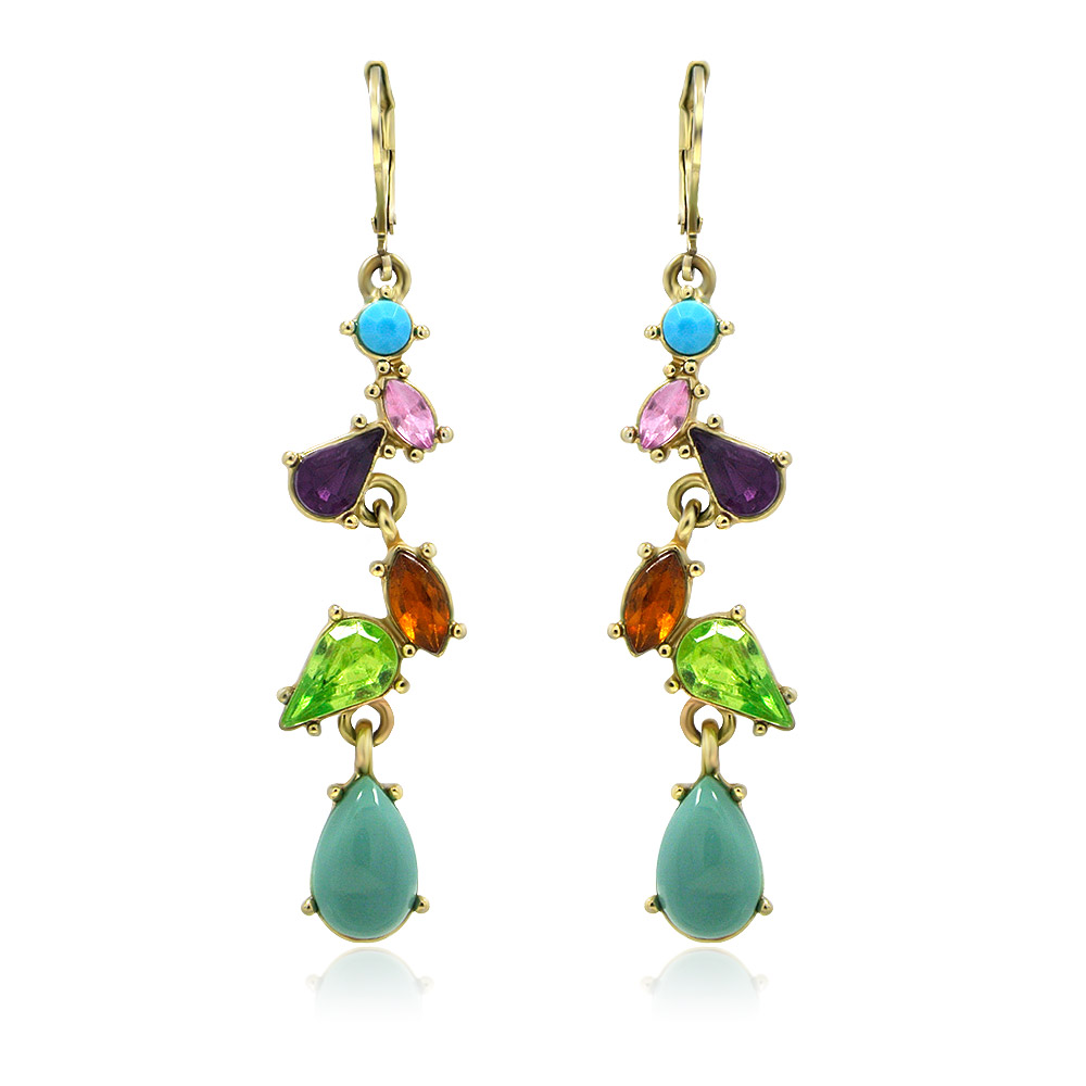 Daisy Tropical Multi Color Drop Earrings